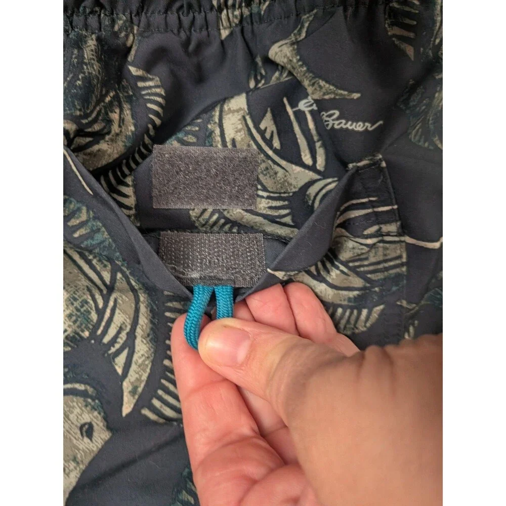 Eddie Bauer Free Dry Swim Trunks Medium Black Lined Swordfish